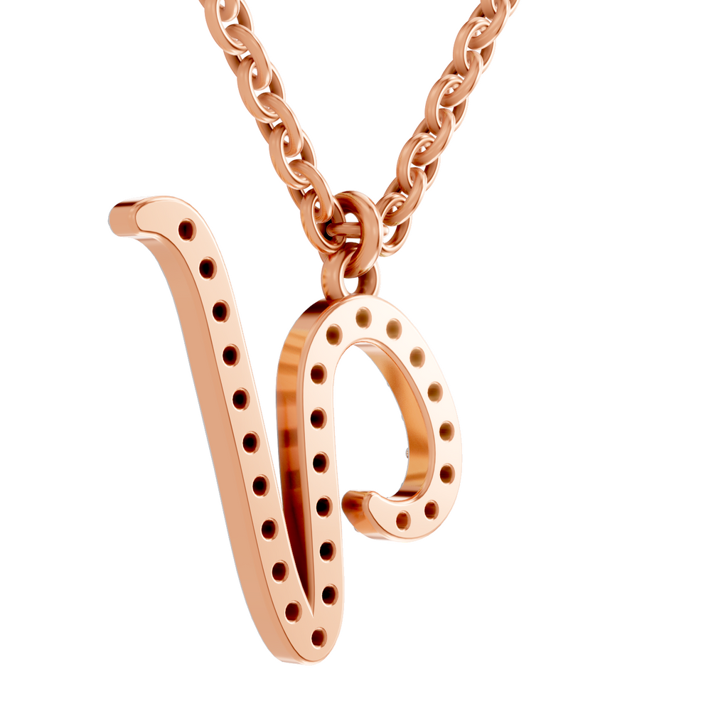 0.31 Carat Velvet V Pendant | 14K Rose Gold