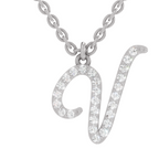 0.31 Carat Velvet V Pendant | 14K White Gold