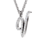 0.31 Carat Velvet V Pendant | 14K White Gold