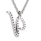 0.31 Carat Velvet V Pendant | 14K White Gold