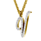 0.31 Carat Velvet V Pendant | 14K Yellow Gold