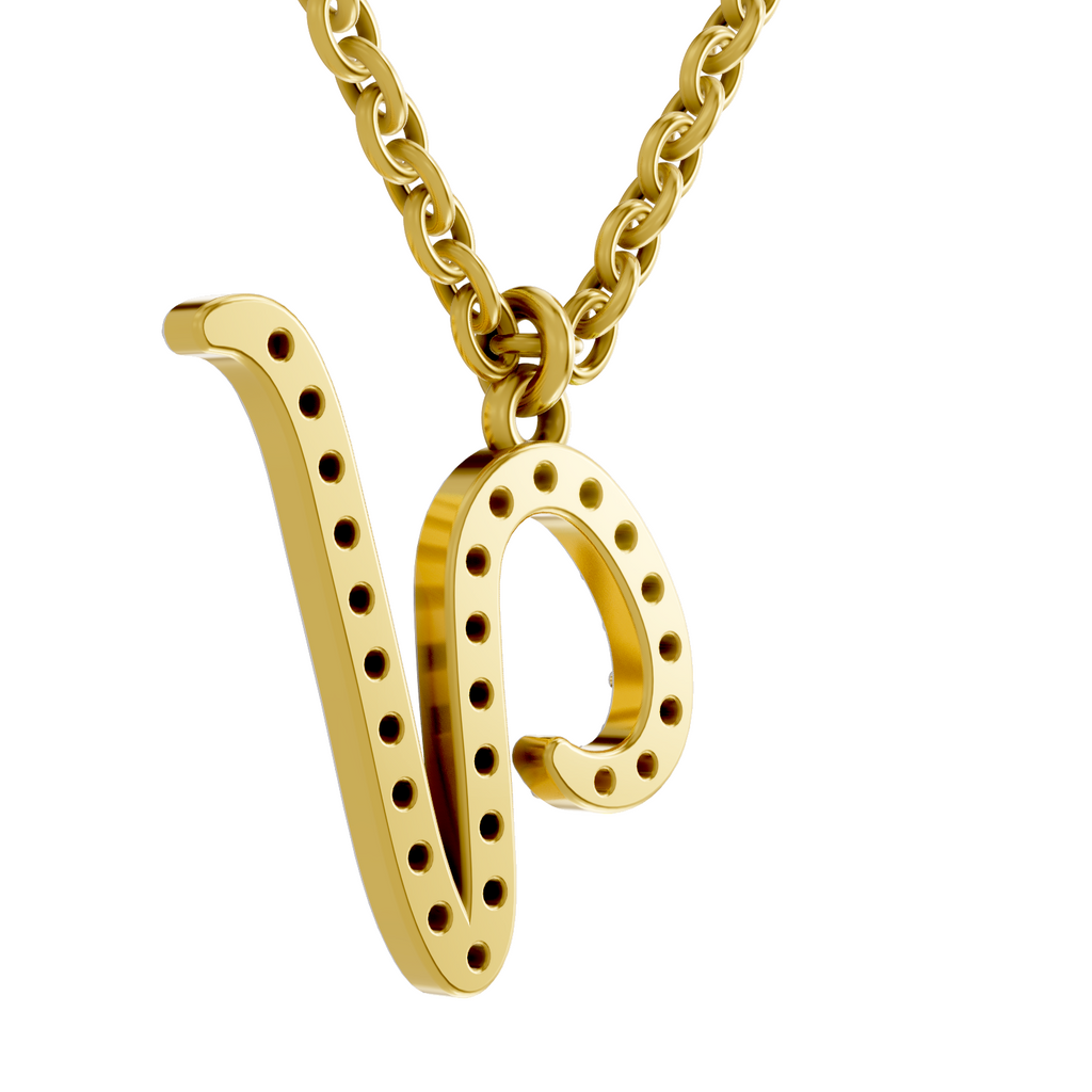 0.31 Carat Velvet V Pendant | 14K Yellow Gold