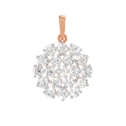 0.33 Carat Medallion Cluster Pendant | 14K Rose Gold