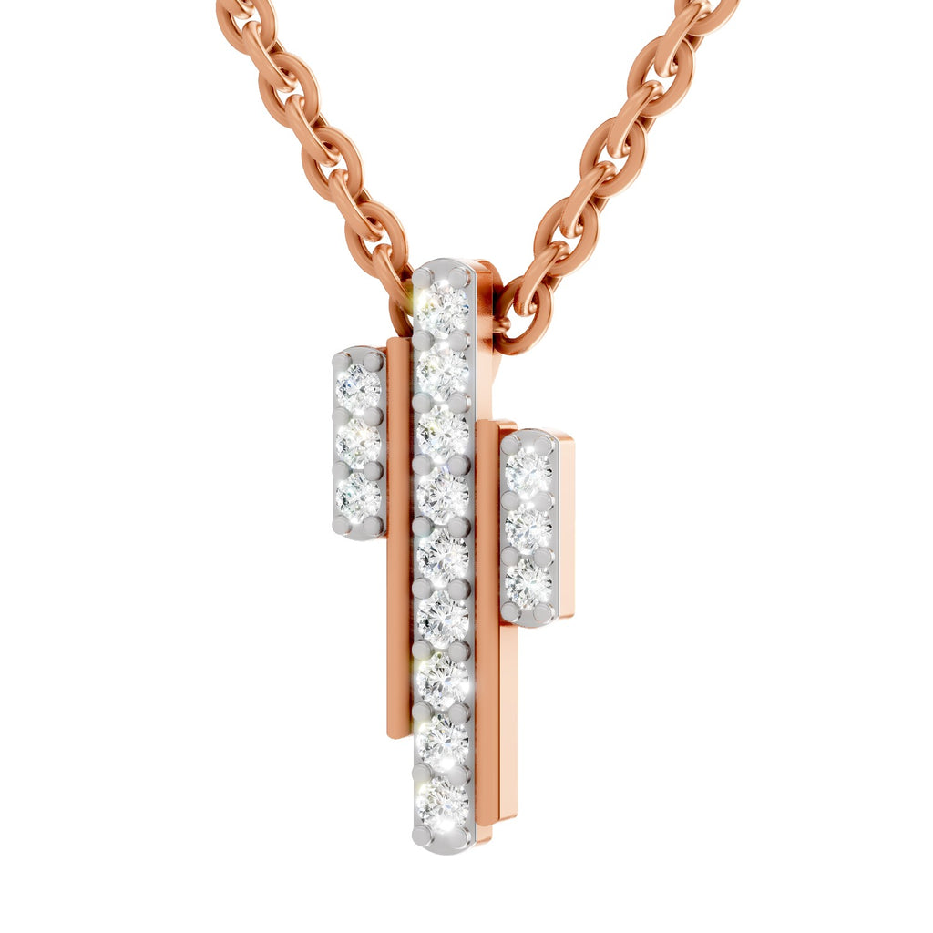 0.23 Carat Lab Grown Diamond Skyline Pendant in 14K