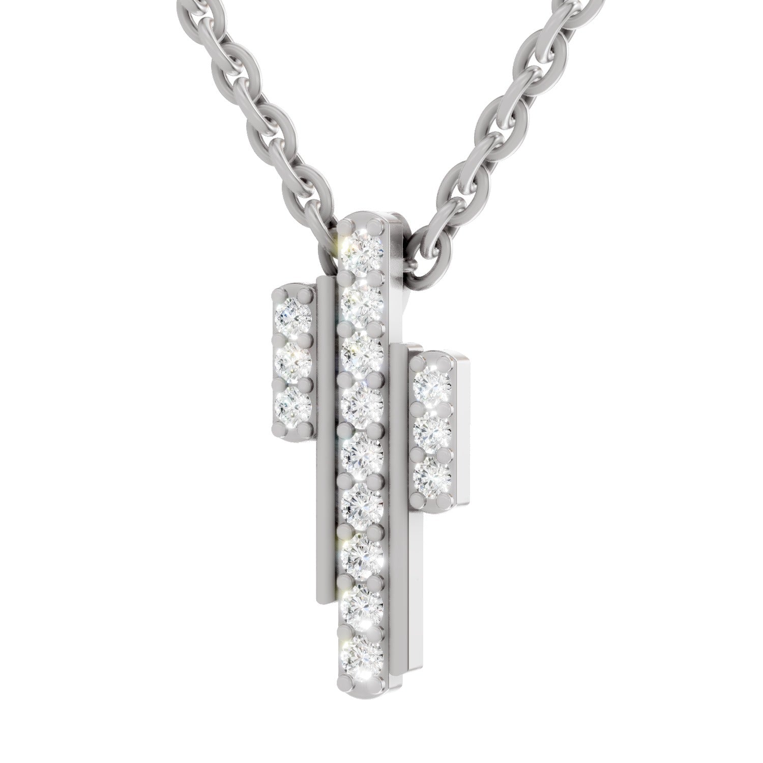 0.23 Carat Lab Grown Diamond Skyline Pendant in 14K