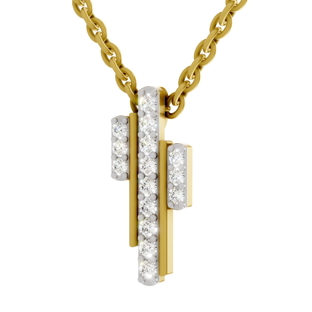 0.23 Carat Lab Grown Diamond Skyline Pendant in 14K