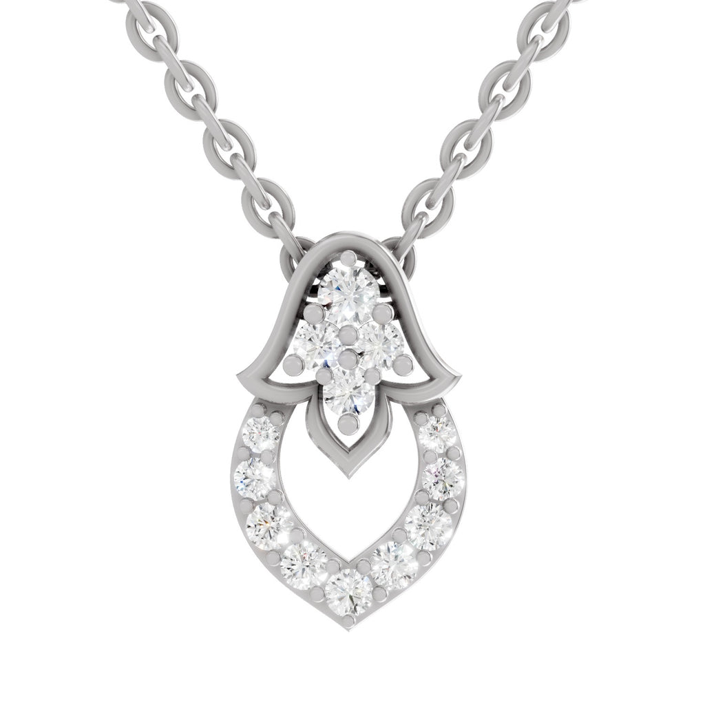 0.3 Carat Lab Grown Diamond teardrop Pendant in 14K