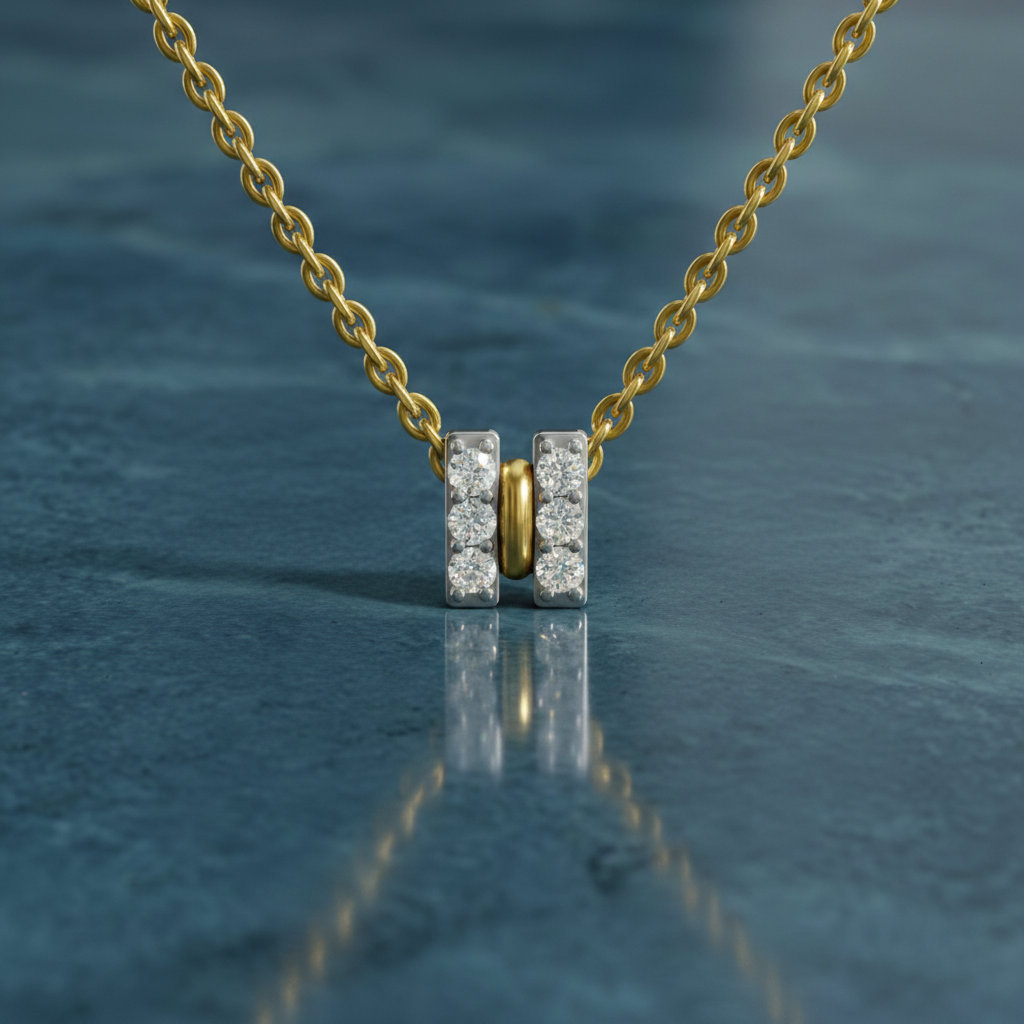 0.23 Carat Twogether Pendant Lab Grown Diamond in 14K Gold