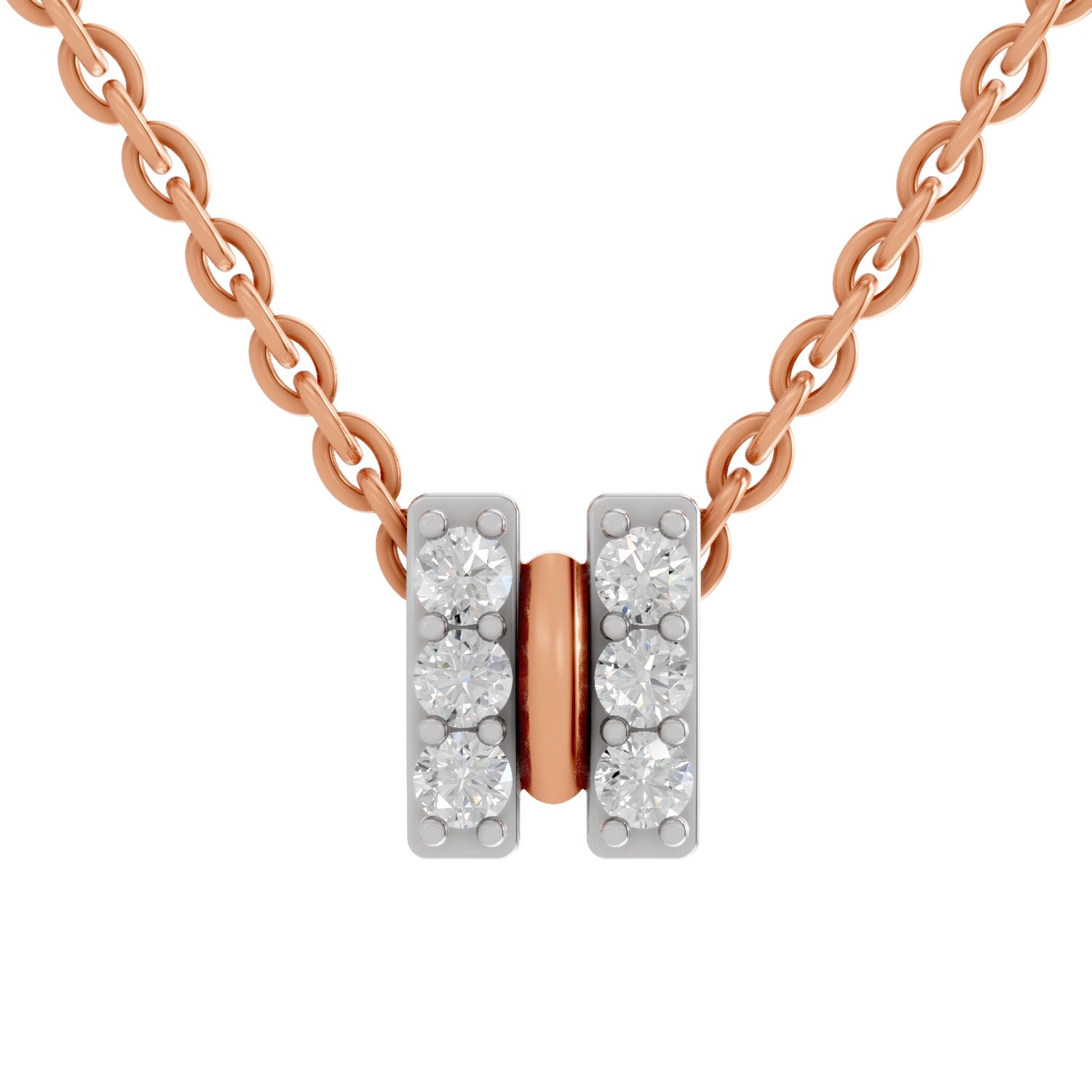 0.23 Carat Twogether Pendant Lab Grown Diamond in 14K Gold