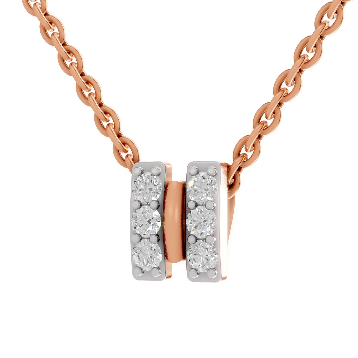 0.23 Carat Twogether Pendant Lab Grown Diamond in 14K Gold