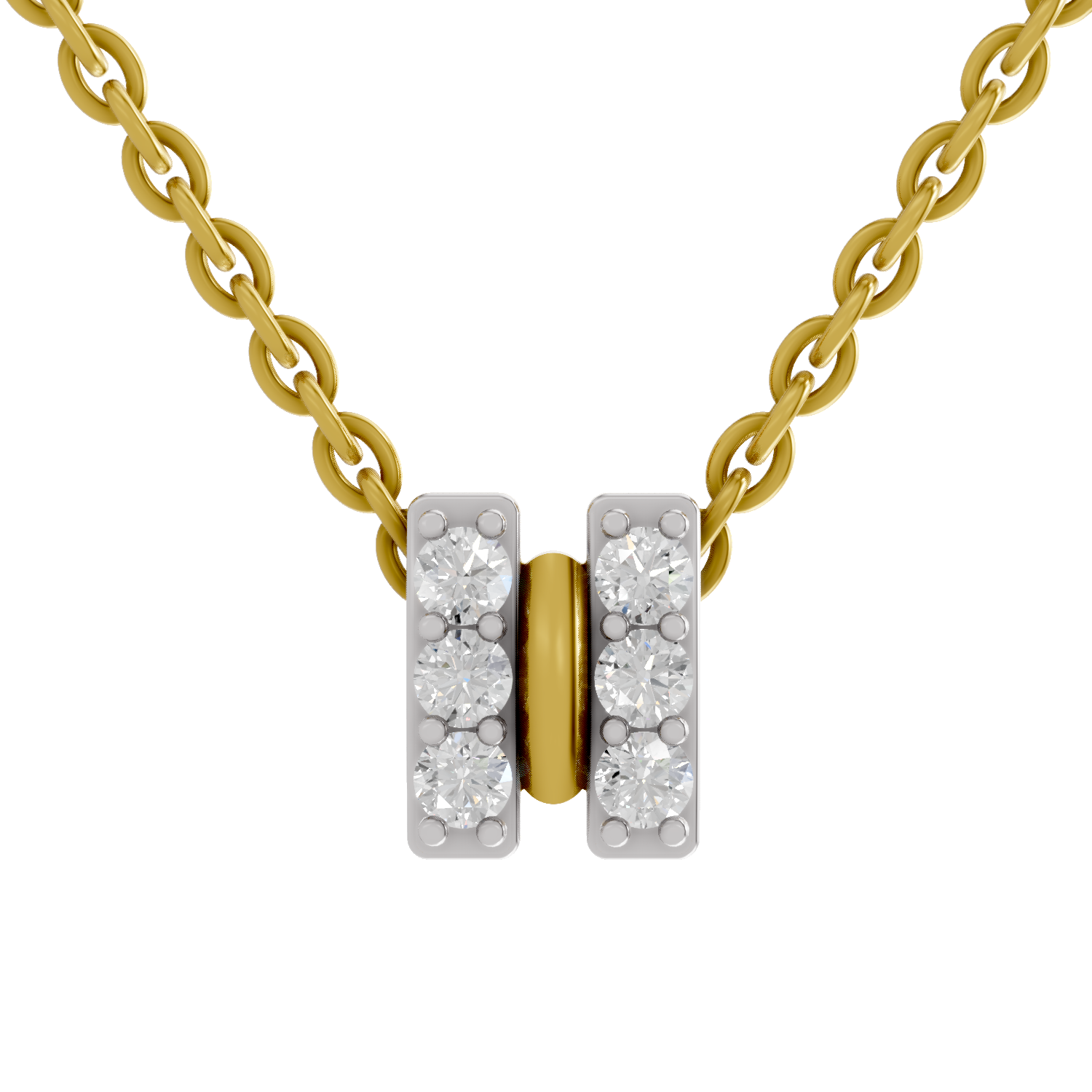 0.23 Carat Twogether Pendant Lab Grown Diamond in 14K Gold