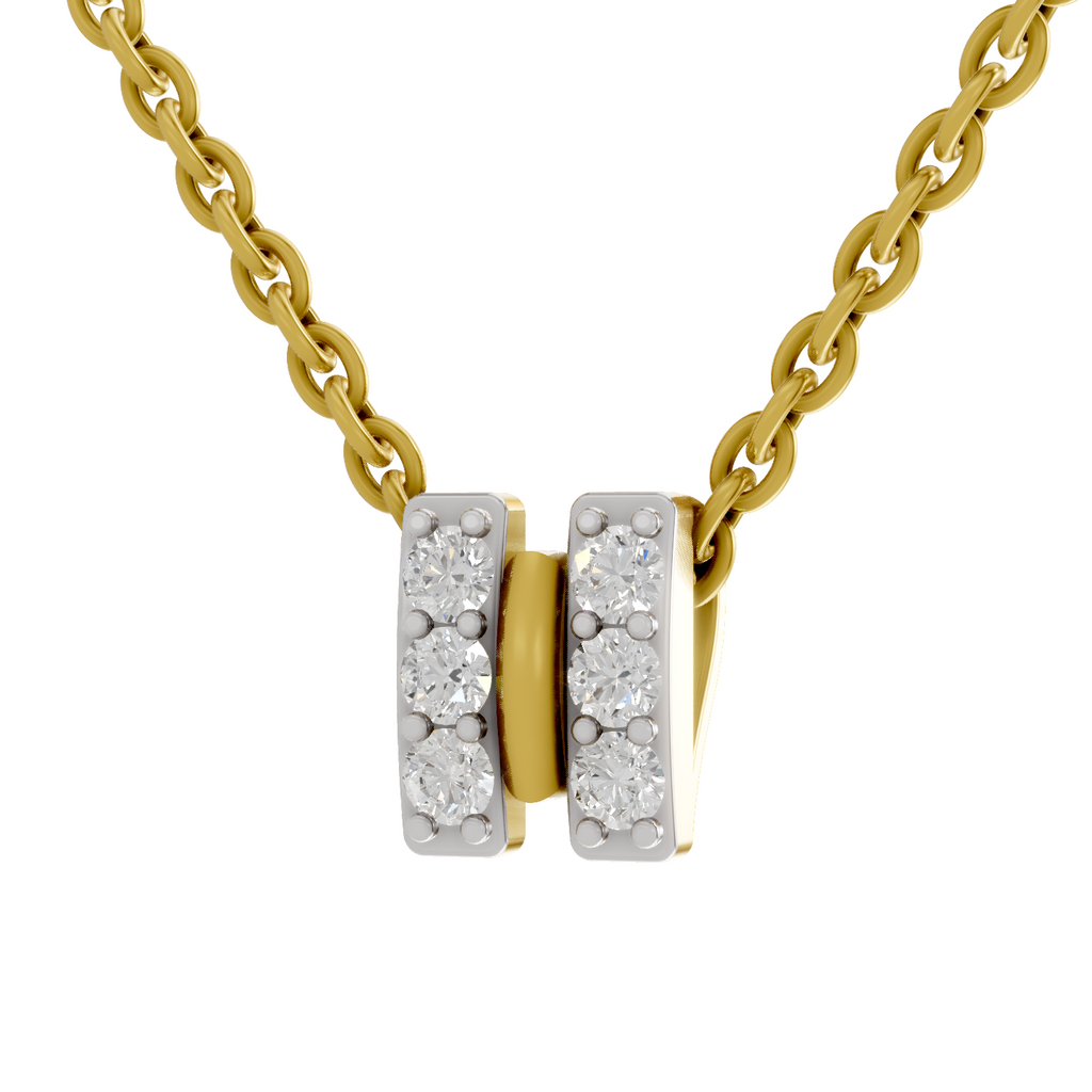 0.23 Carat Twogether Pendant Lab Grown Diamond in 14K Gold