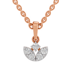 0.25 Carat Lab Grown Diamond Trinity Bloom Pendant in 14K