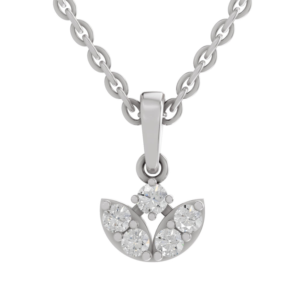 0.25 Carat Lab Grown Diamond Trinity Bloom Pendant in 14K