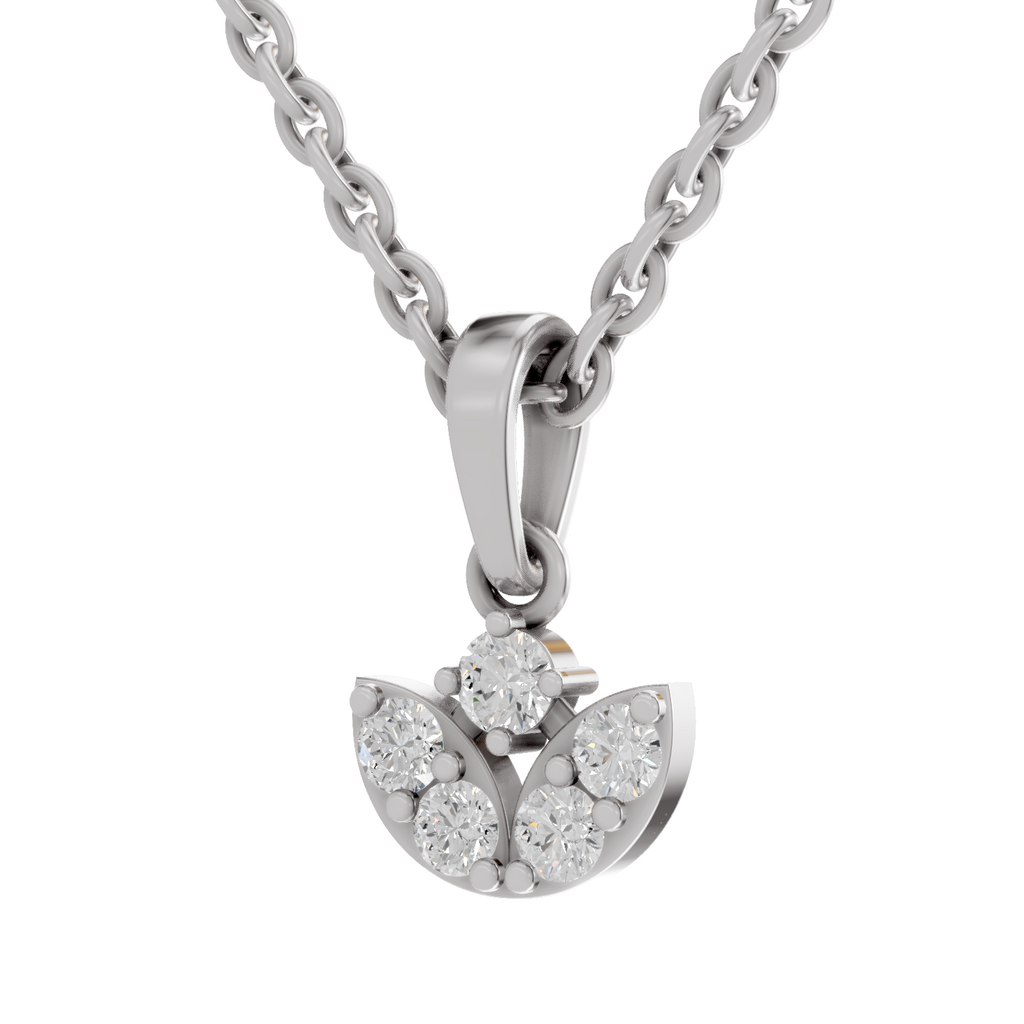 0.25 Carat Lab Grown Diamond Trinity Bloom Pendant in 14K