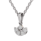 0.25 Carat Lab Grown Diamond Trinity Bloom Pendant in 14K