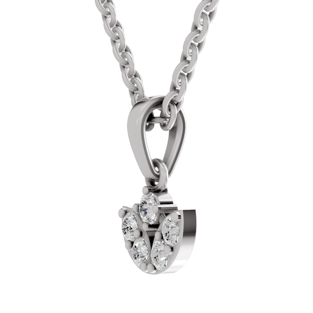0.25 Carat Lab Grown Diamond Trinity Bloom Pendant in 14K
