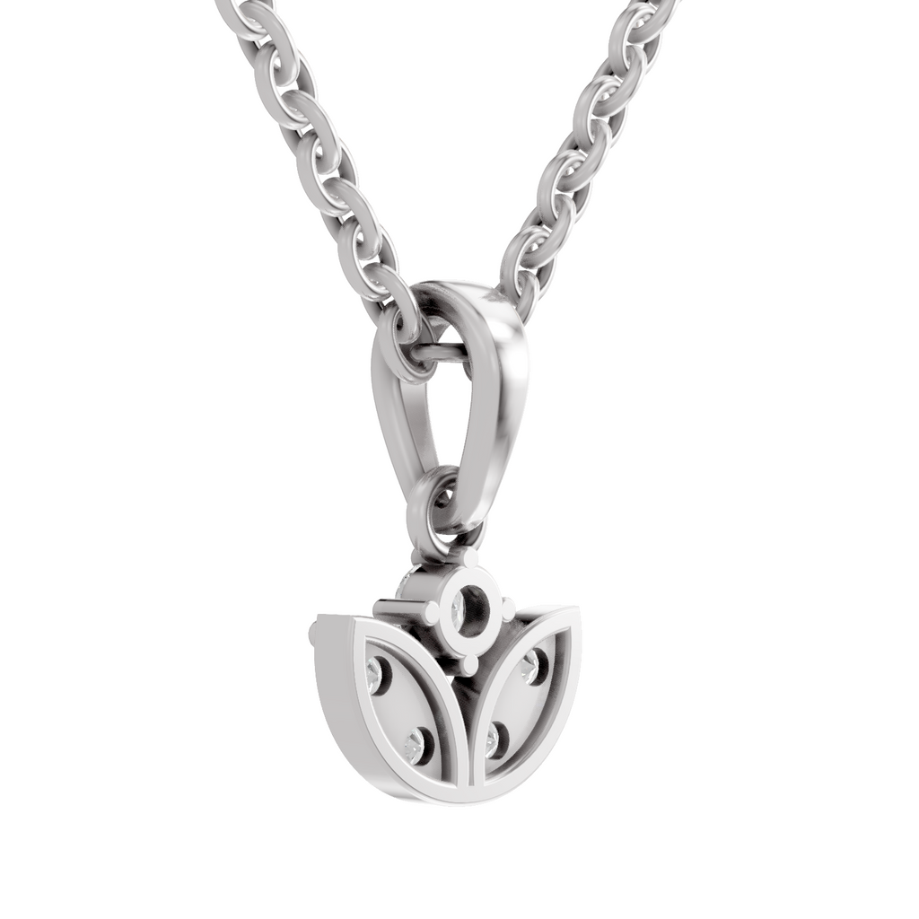 0.25 Carat Lab Grown Diamond Trinity Bloom Pendant in 14K