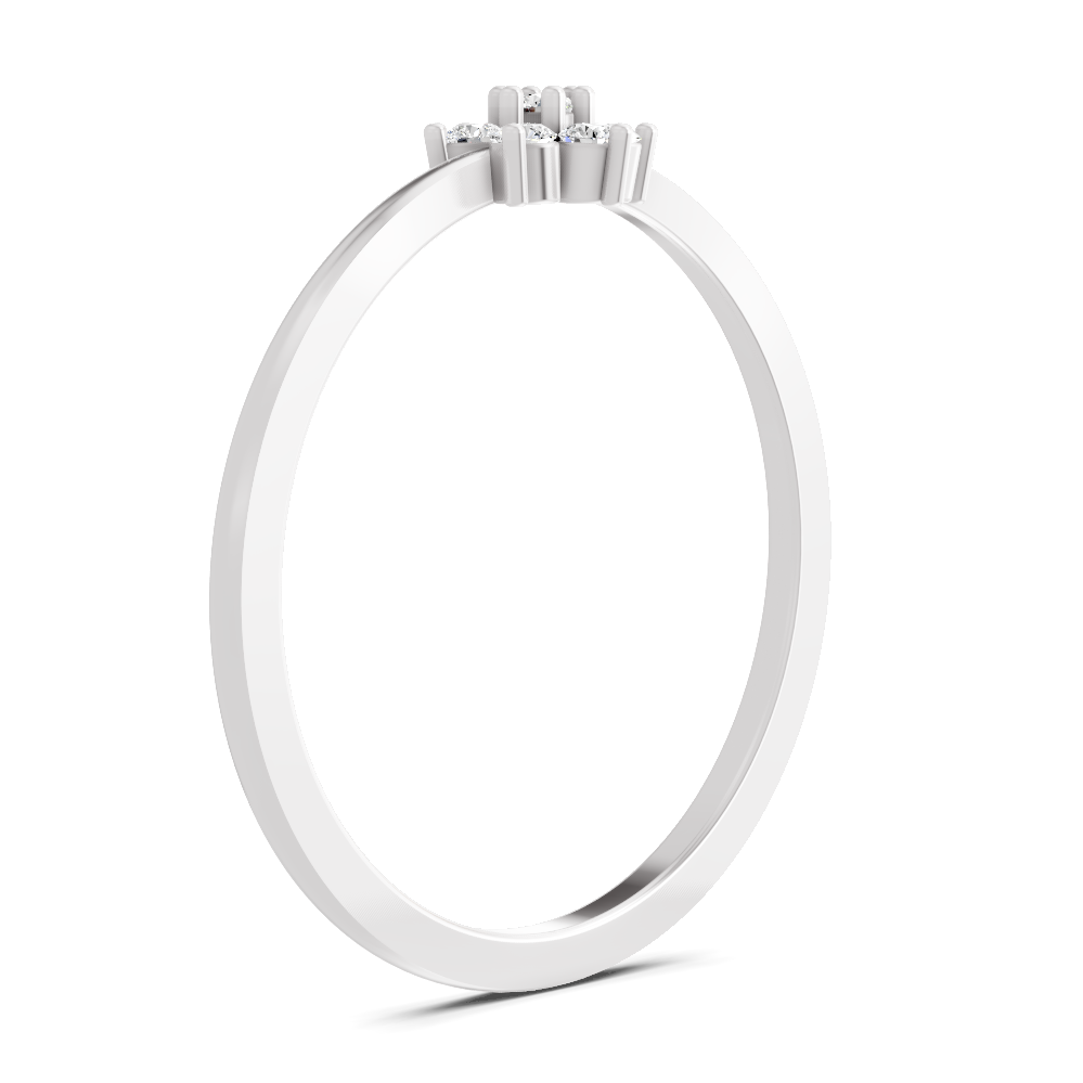 Sparkles Lab Grown Diamond 0.13 Celestial Bloom Ring| 14K White Gold