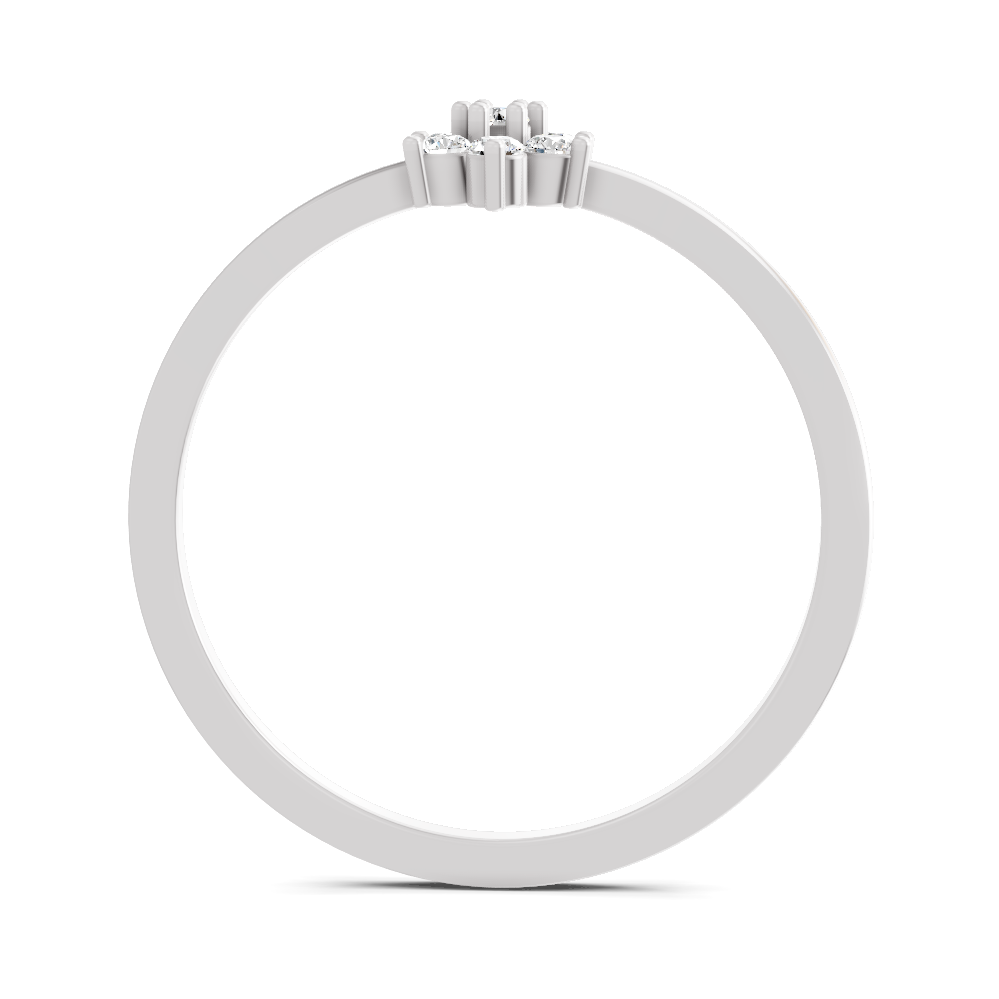 Sparkles Lab Grown Diamond 0.13 Celestial Bloom Ring| 14K White Gold