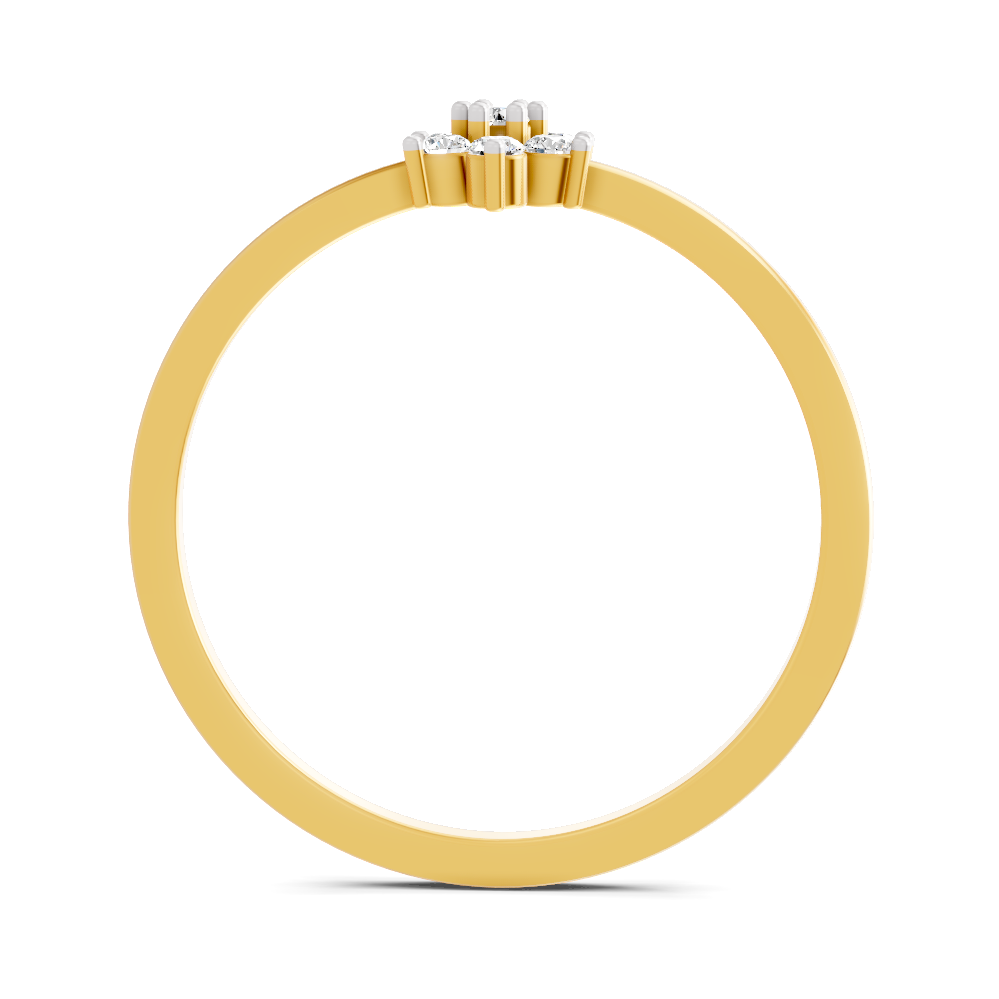 Sparkles Lab Grown Diamond 0.13 Celestial Bloom Ring| 14K Yellow Gold