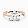 0.45 Carat Princess Shape Diamond Ring | 14K Rose Gold