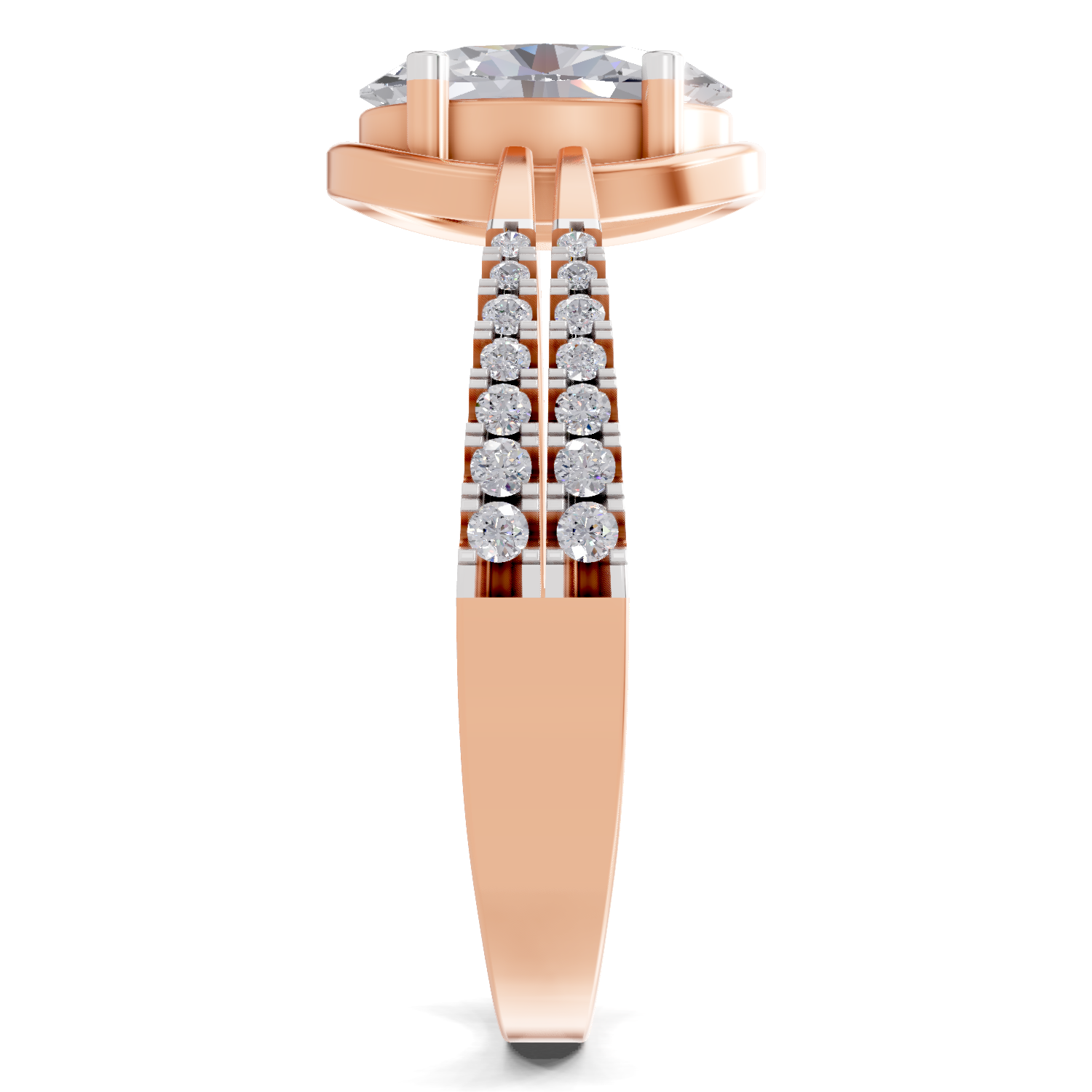 1.39 Carat Celeste Oval Promise  Engagement Ring | 14K Rose Gold