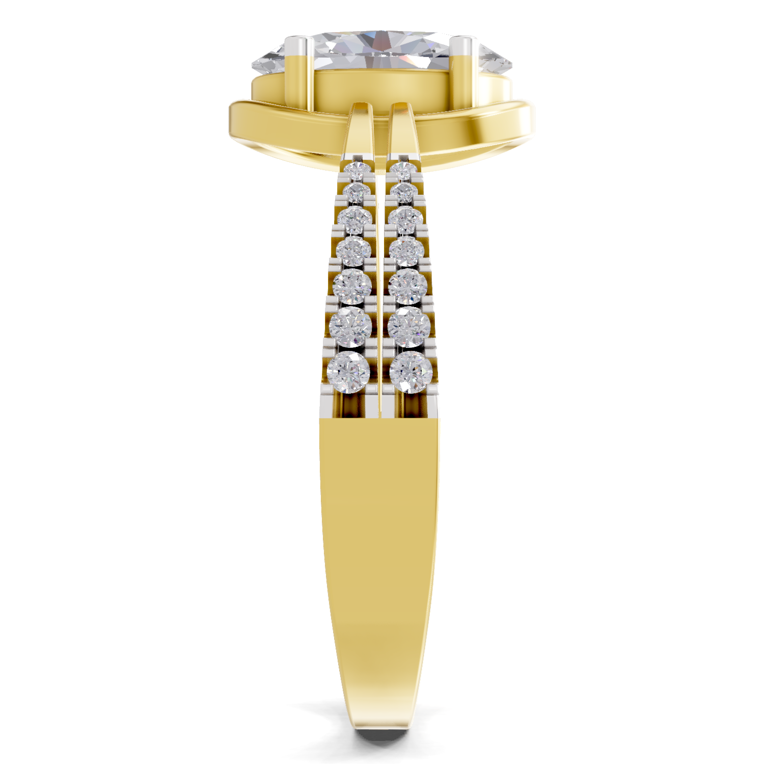 1.39 Carat Celeste Oval Promise  Engagement Ring | 14K Yellow Gold