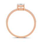 Sparkles Lab Grown Diamond 0.33 Princess Halo Grace Ring| 14K Rose Gold