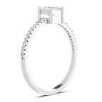 Sparkles Lab Grown Diamond 0.33 Princess Halo Grace Ring| 14K White Gold