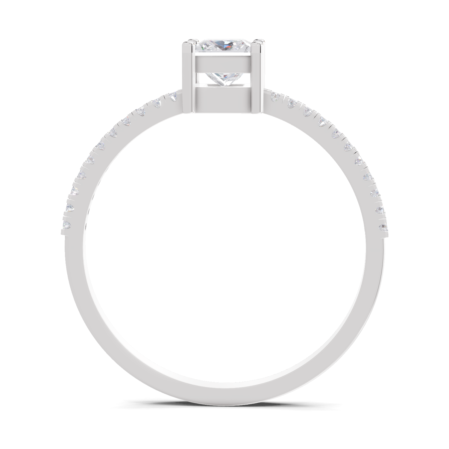 Sparkles Lab Grown Diamond 0.33 Princess Halo Grace Ring| 14K White Gold