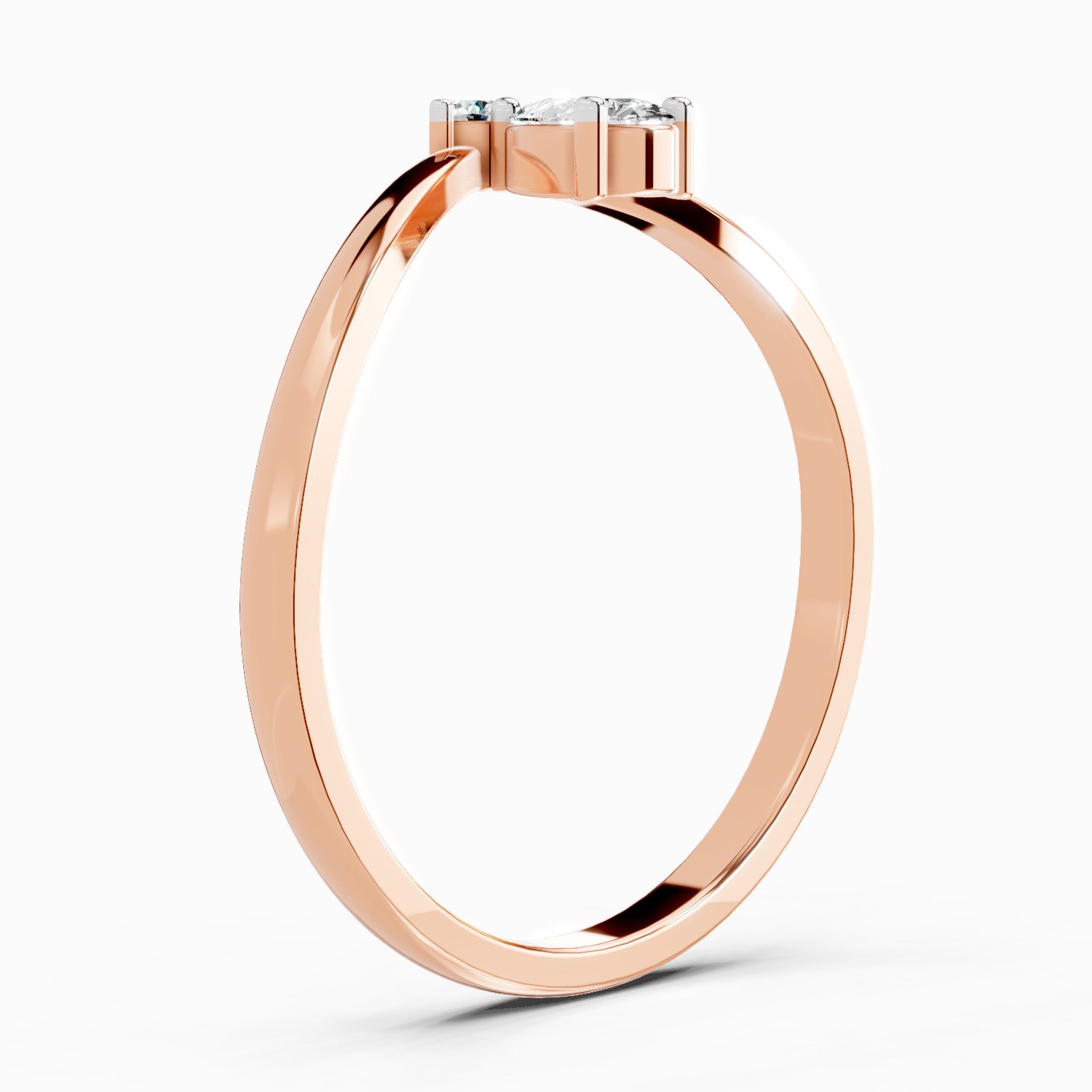 Sparkles Lab Grown Diamond 0.23 Carat Pear Shape Ring| 14K Rose Gold