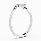 Sparkles Lab Grown Diamond 0.23 Carat Pear Shape Ring| 14K White Gold