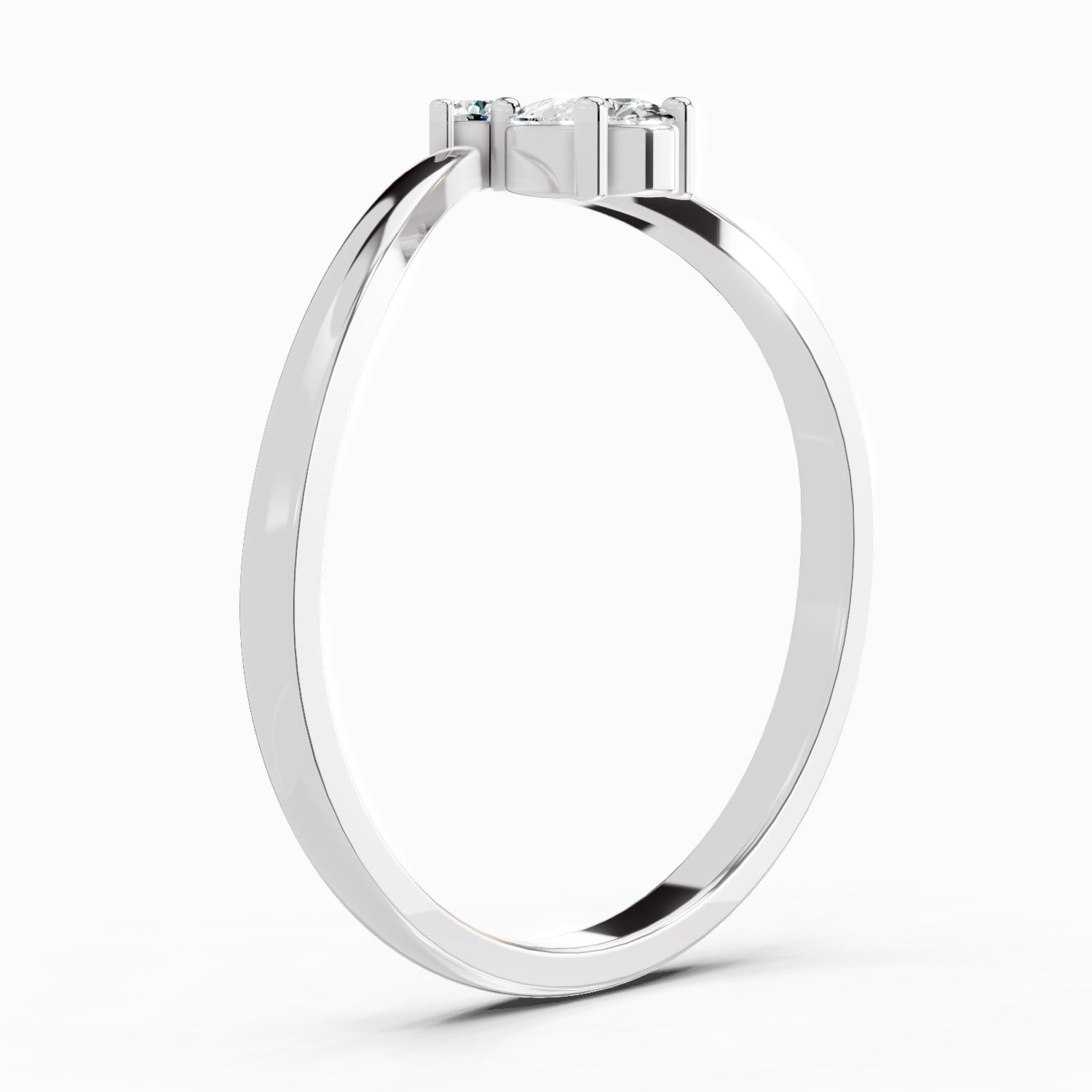 Sparkles Lab Grown Diamond 0.23 Carat Pear Shape Ring| 14K White Gold