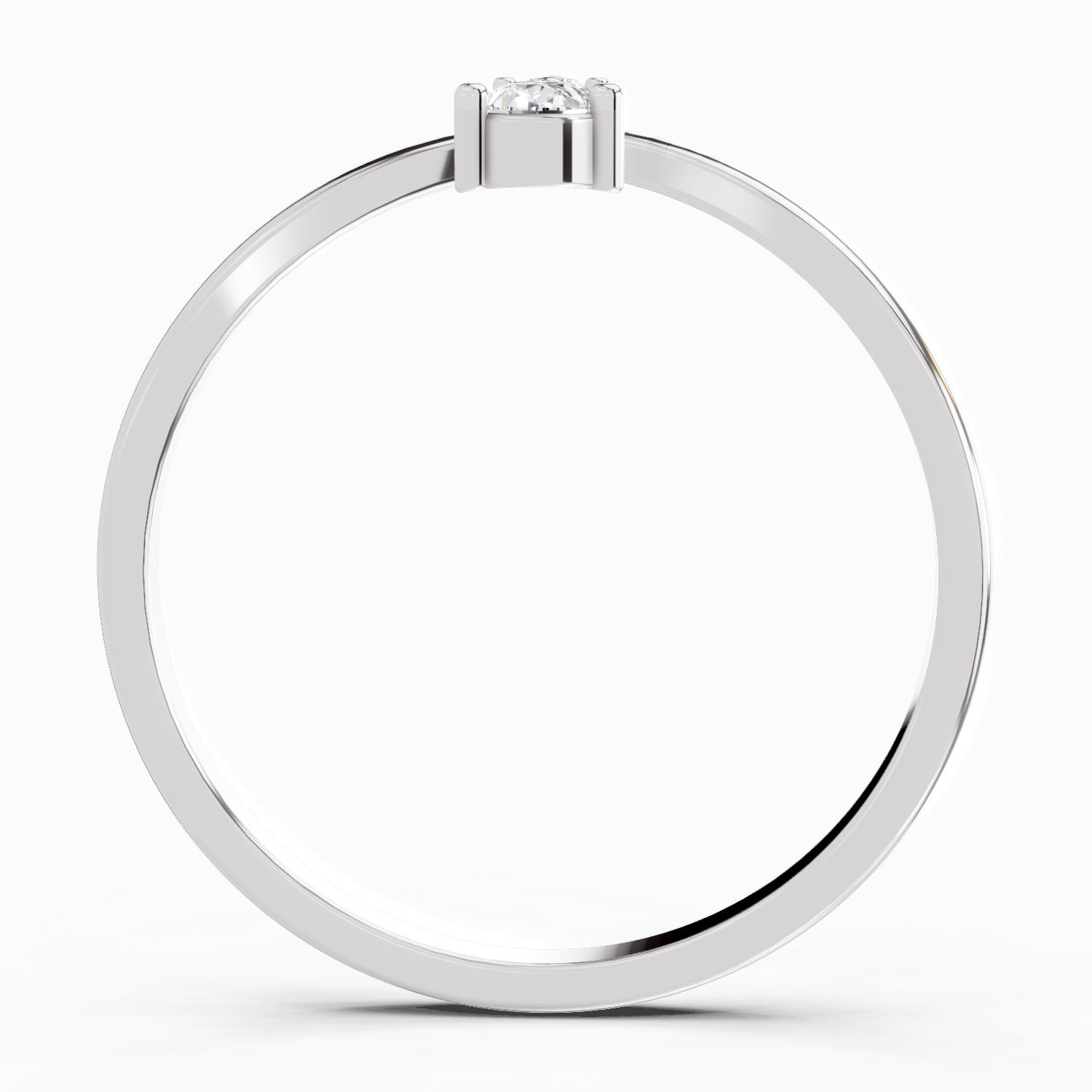 Sparkles Lab Grown Diamond 0.23 Carat Pear Shape Ring| 14K White Gold