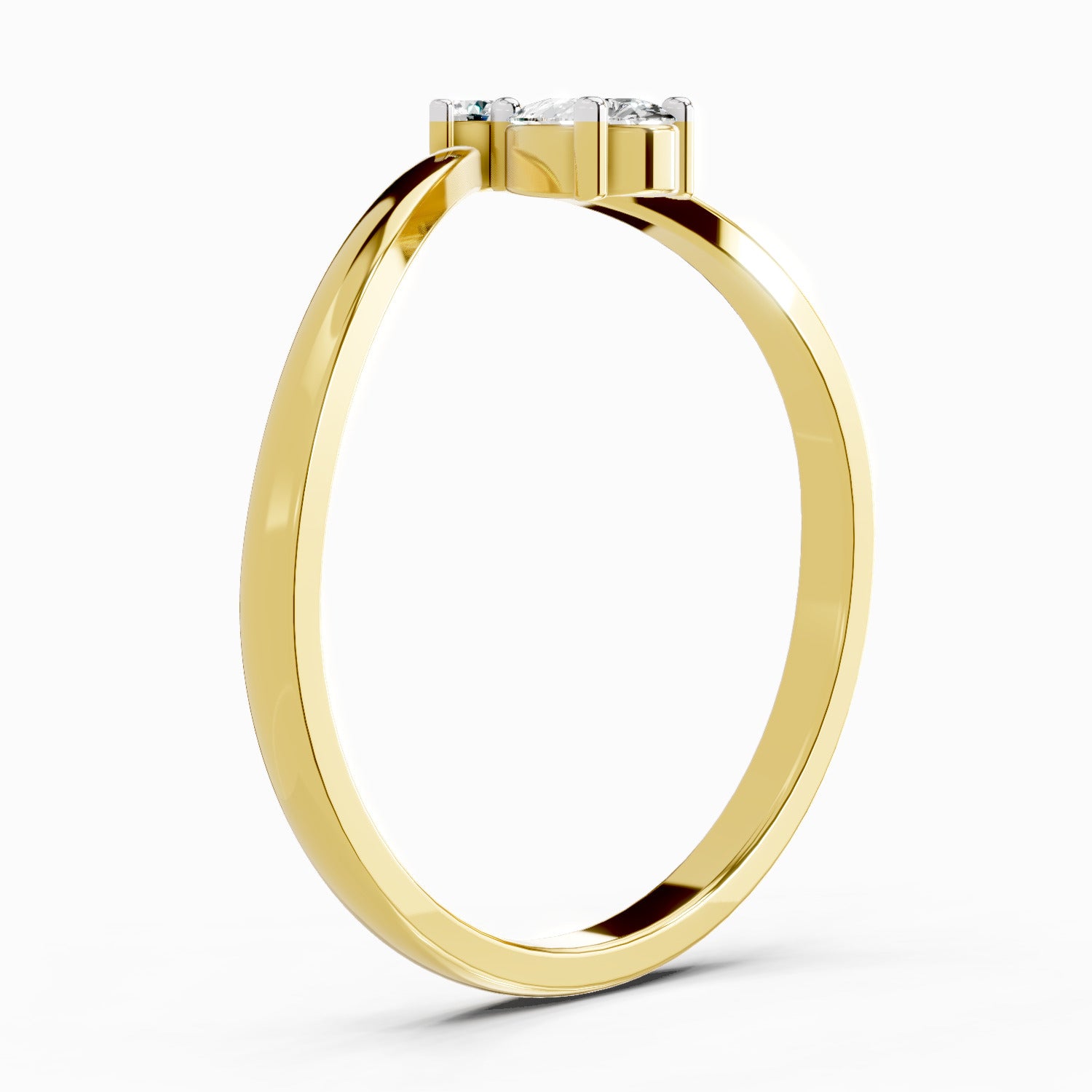 Sparkles Lab Grown Diamond 0.23 Carat Pear Shape Ring| 14K Yellow Gold