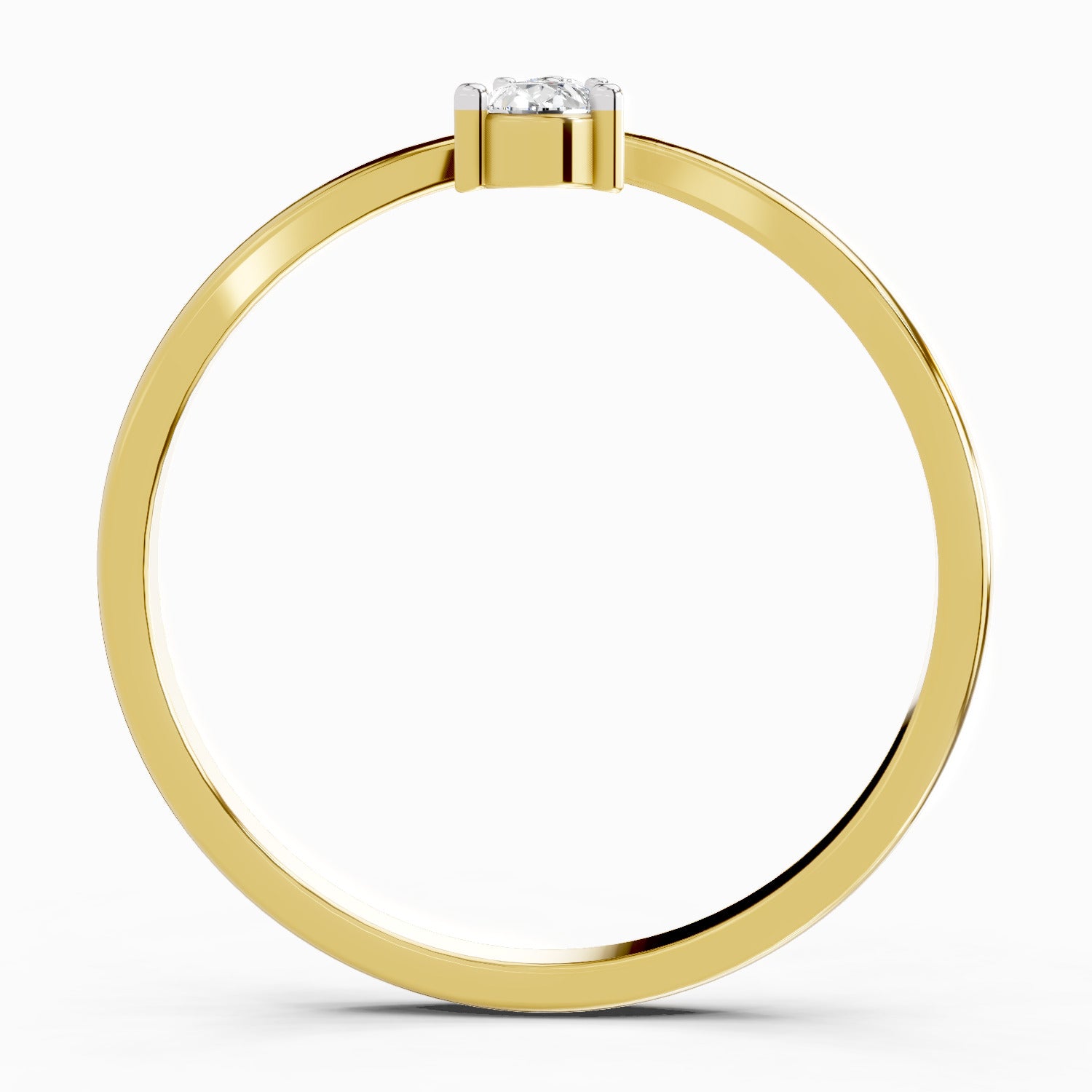 Sparkles Lab Grown Diamond 0.23 Carat Pear Shape Ring| 14K Yellow Gold