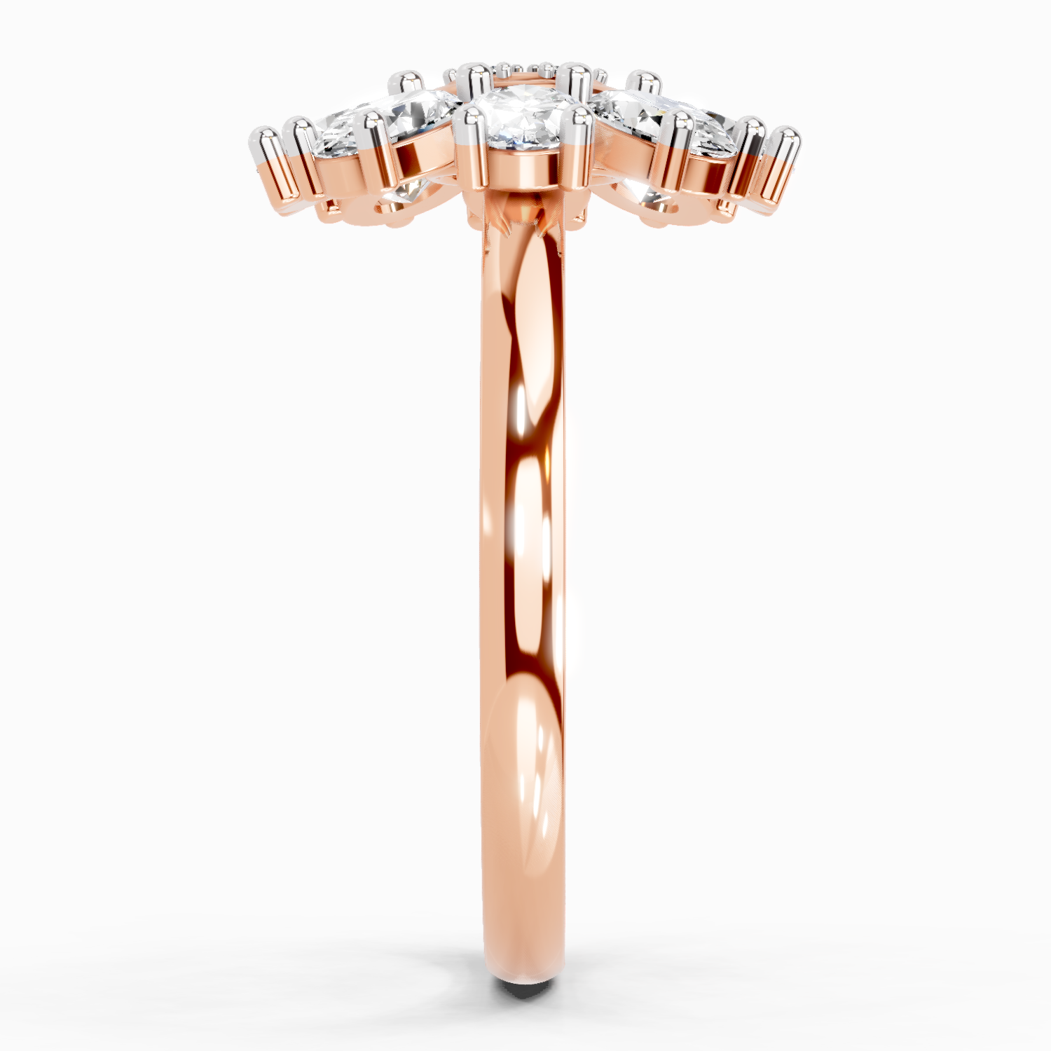 1.63 Carat Daisy Royale Promise  Engagement Ring | 14K Rose Gold