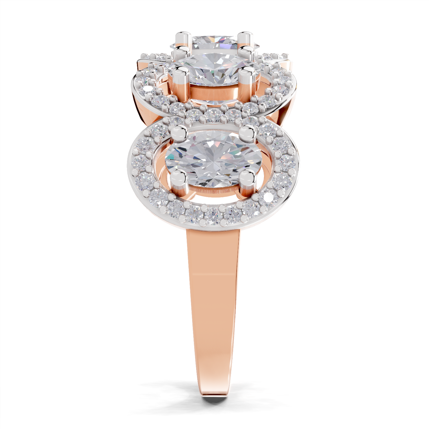2.16 Carat Eternal Ovals Promise Engagement Ring | 14K Rose Gold
