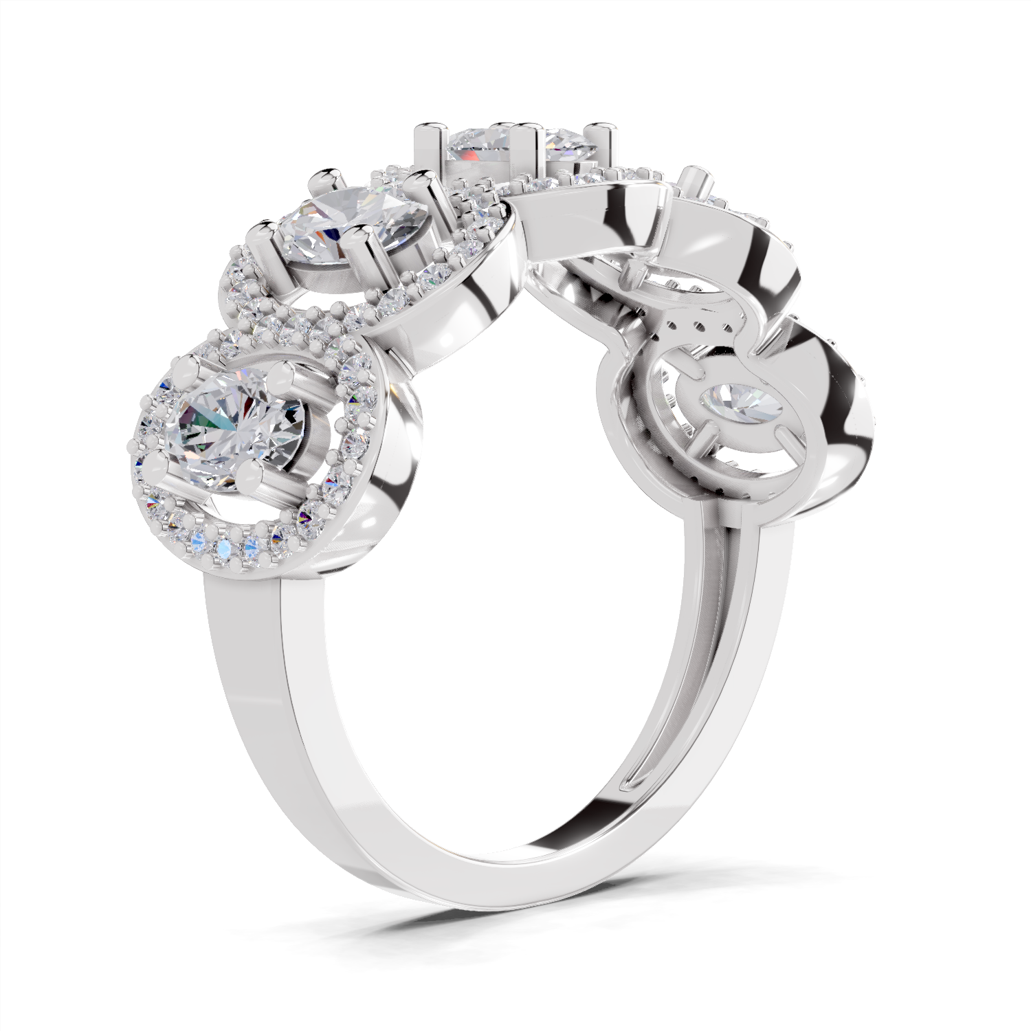 2.16 Carat Eternal Ovals Promise Engagement Ring | 14K White Gold