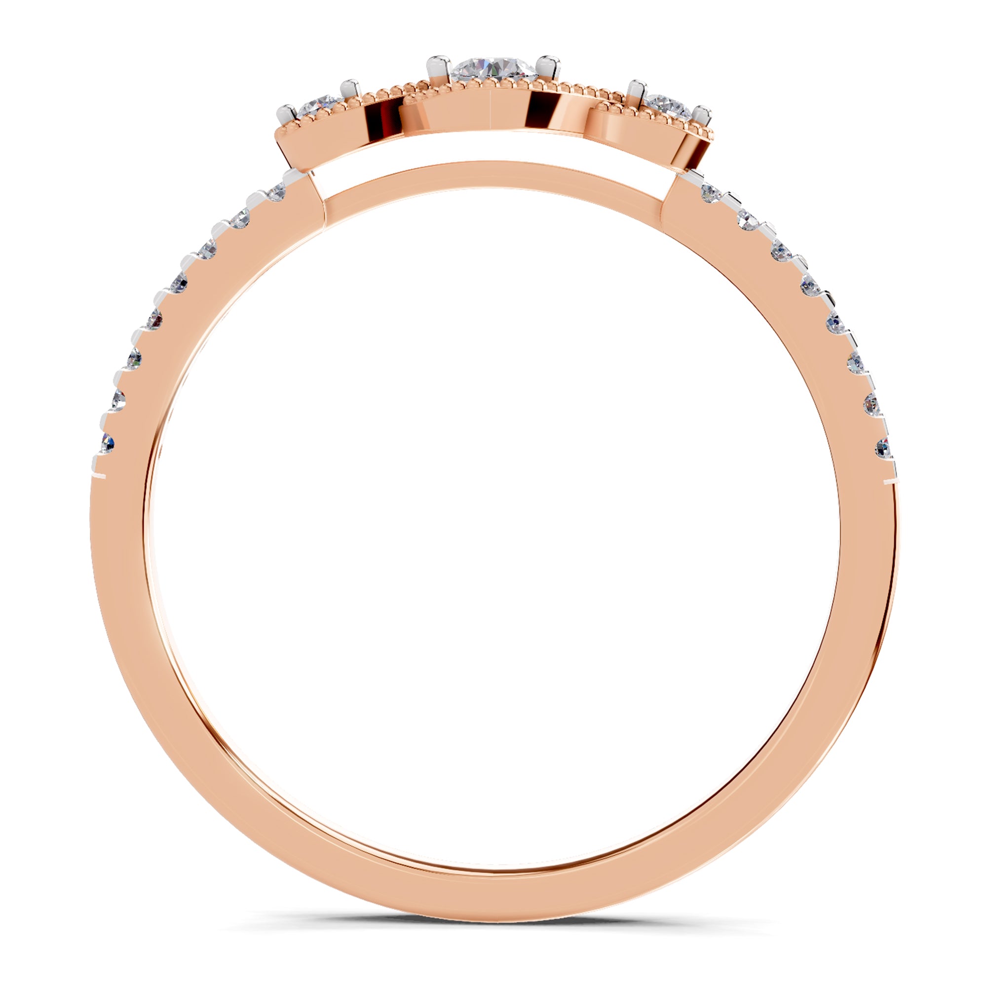 0.16 Carat Cushion Engagement Ring | 14K Rose Gold