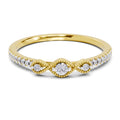 0.16 Carat Cushion Engagement Ring | 14K Yellow Gold