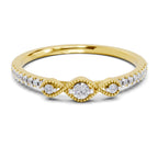 0.16 Carat Cushion Engagement Ring | 14K Yellow Gold