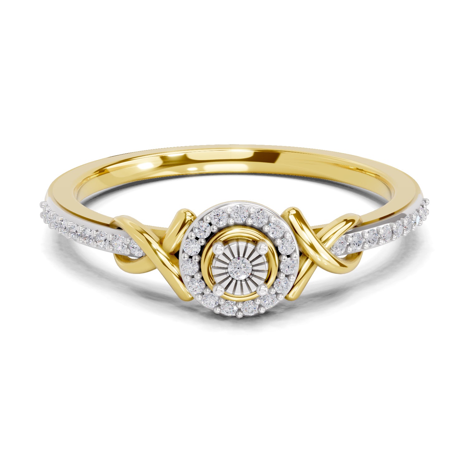 0.18 Carat Infinity Promise Engagement Ring | 14K Yellow Gold