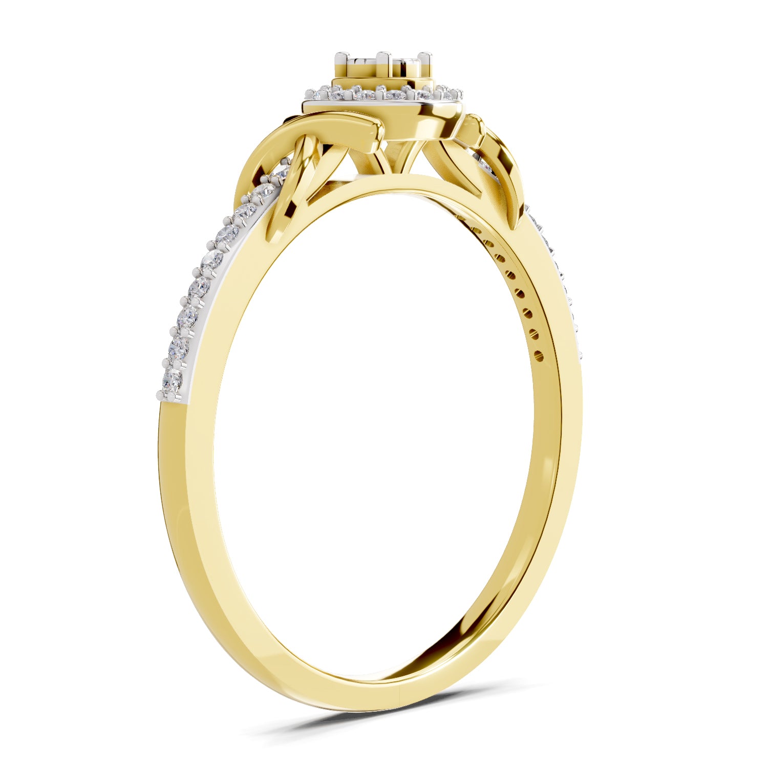 0.18 Carat Infinity Promise Engagement Ring | 14K Yellow Gold