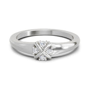 0.08 Ct Round Cluster Ring  14K White Gold