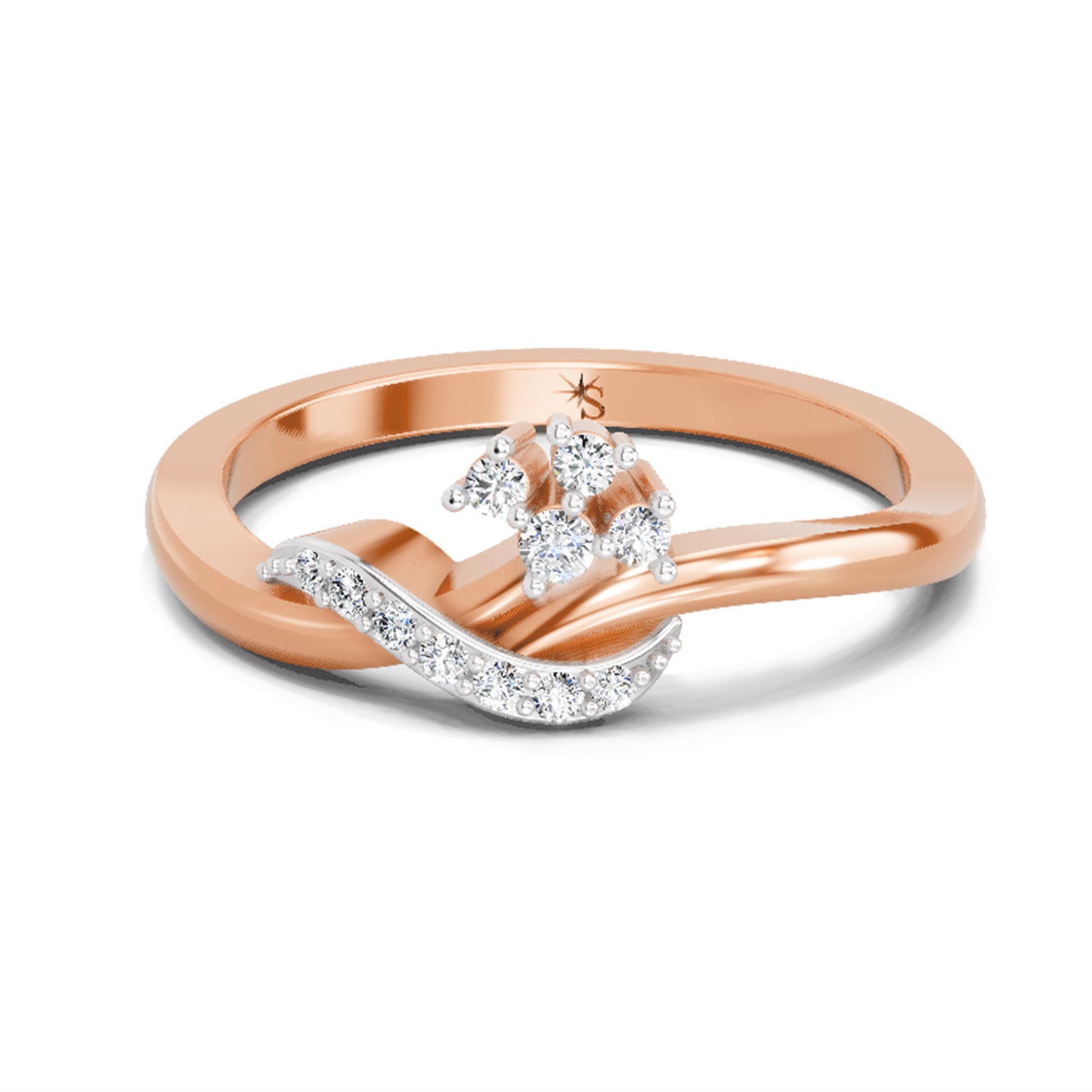 0.11 Ct Round Cluster  | 14K Rose Gold