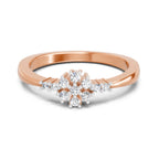 0.16 Ct Round Cluster Ring  14K Rose Gold