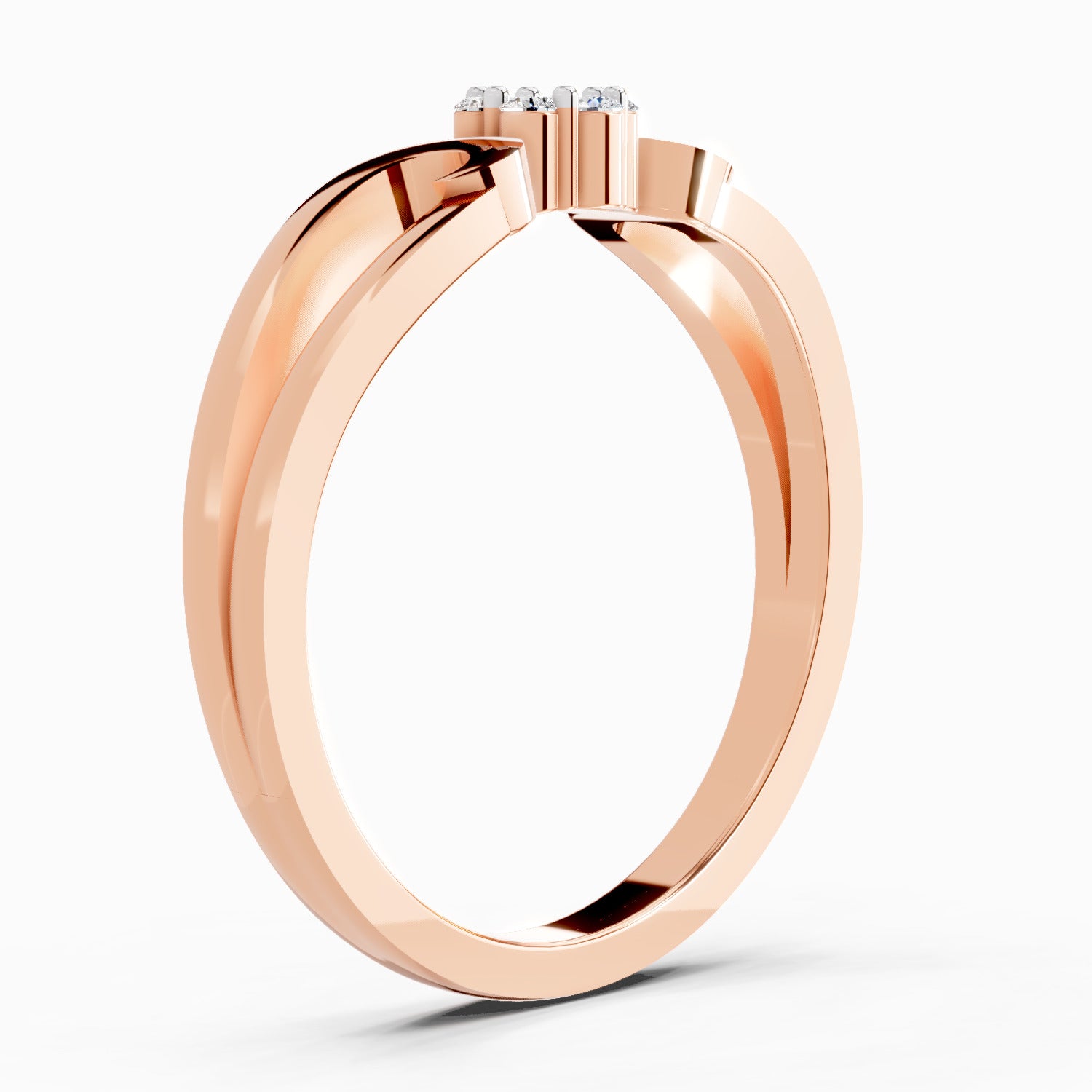 Sparkles Lab Grown Diamond 0.07 Seven-Stone Floral Cluster Ring| 14K Rose Gold