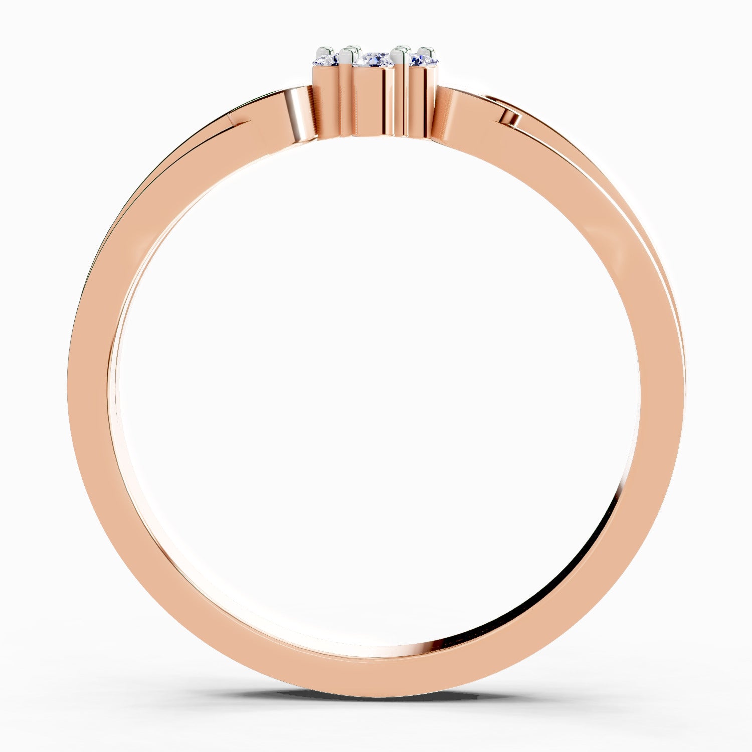 Sparkles Lab Grown Diamond 0.07 Seven-Stone Floral Cluster Ring| 14K Rose Gold